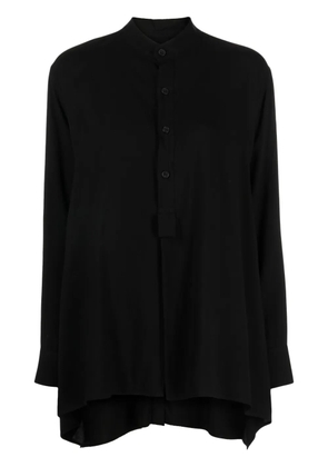Yohji Yamamoto button-up band-collar shirt - Black