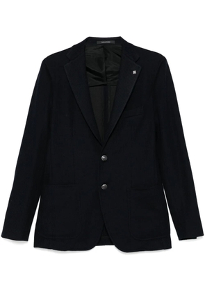 Tagliatore ribbed blazer - Blue