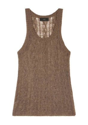 Alanui Desert Drift cable-knit tank top - Brown