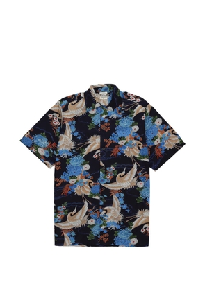 Fortela tropical-print short-sleeve shirt - Blue
