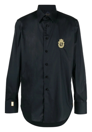 Billionaire Silver Cut logo-print shirt - Black