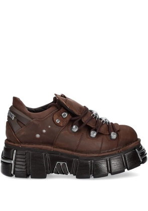 NEW ROCK lace-up platform shoes - Brown