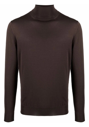 Dell'oglio roll-neck merino jumper - Brown
