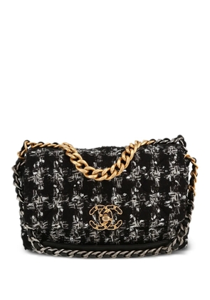 CHANEL Pre-Owned 19 flap tweed two-way shoulde rbag - Silver