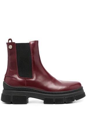 Tommy Hilfiger chunky-sole leather Chelsea boots - Red