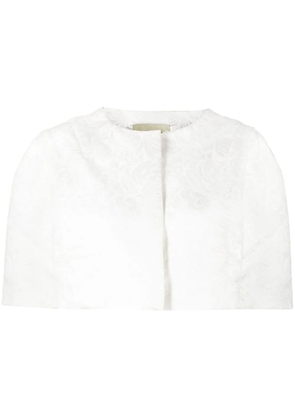 Bambah floral-pattern cropped bolero - White