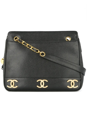 CHANEL Pre-Owned 1994-1996 interlocking CCs shoulder bag - Black