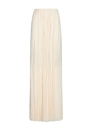 Saint Laurent pleated maxi skirt - Neutrals