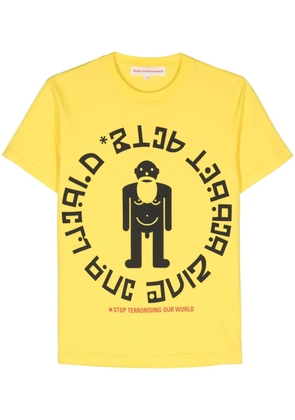 Walter Van Beirendonck logo print cotton T-shirt - Yellow
