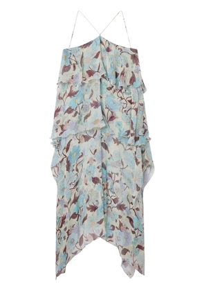 Stella McCartney Lady Garden-print silk chiffon dress - Green