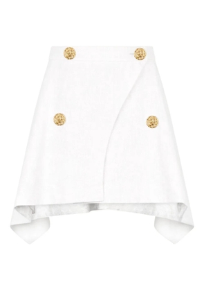 Roberto Cavalli asymmetric mini skirt - White