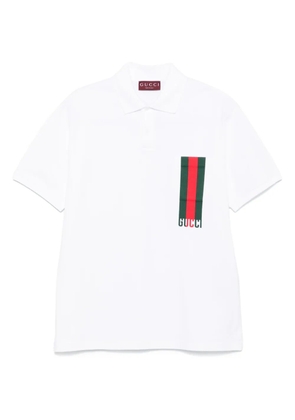 Gucci Web-detailed polo shirt - White