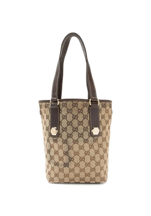 Gucci Pre-Owned small Charmy GG-supreme-canvas tote bag - Neutrals