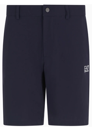 Ea7 Emporio Armani logo-print bermuda shorts - Blue