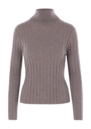 Allude ribbed turtleneck sweater - Grey