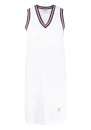 Thom Browne V-neck sleeveless dress - White