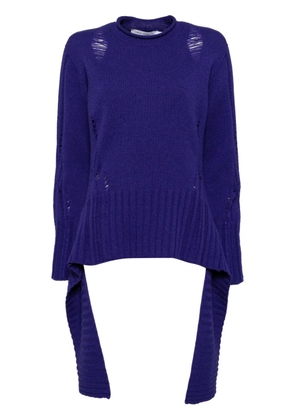 SIMONA CORSELLINI drop-stitched jumper - Purple