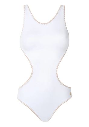 Brigitte crochet cut-out one-piece - White