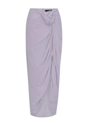 ROTATE BIRGER CHRISTENSEN knot-embellished crepe skirt - Purple