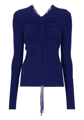 Proenza Schouler White Label gathered-detail long-sleeve top - Blue