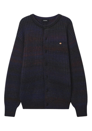 We11done button ribbed cardigan - Blue