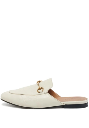 Gucci Pre-Owned Horsebit-detail mules - White