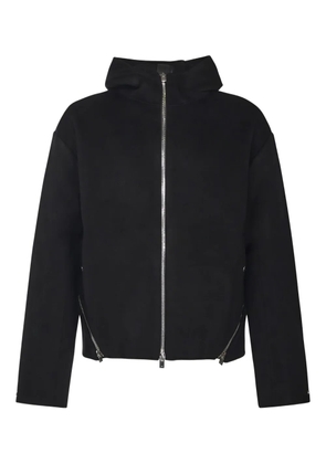 HELIOT EMIL Lasing zip-up hooded jacket - Black