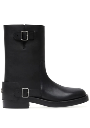 Courrèges Americana harness leather boots - Black
