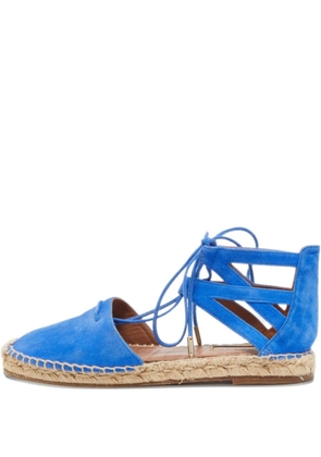 Aquazzura lace-up suede espadrilles - Blue
