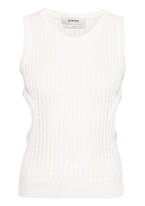 System Skashi crochet-knit tank top - White