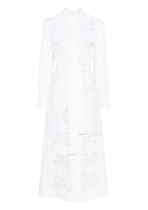 P.A.R.O.S.H. embroidered shirt dress - White