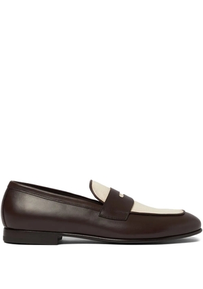 Scarosso Austin leather penny loafers - Brown