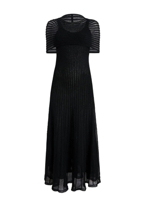 KHAITE Thora striped dress - Black