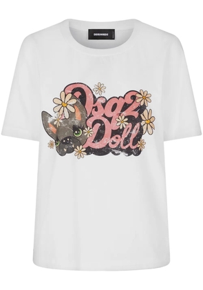 DSQUARED2 logo-print T-shirt - White