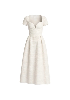 Elie Saab macramé midi dress - White
