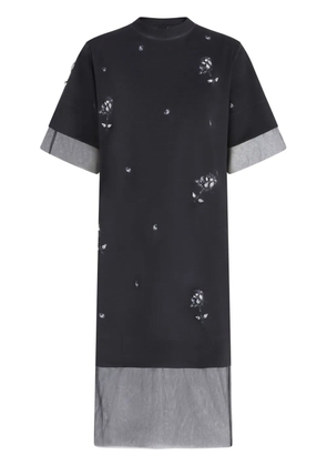 PINKO mesh panel T-shirt dress - Black