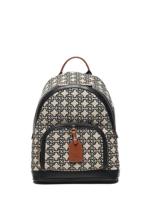 V°73 Harriet monogram leather-trimmed backpack - Neutrals