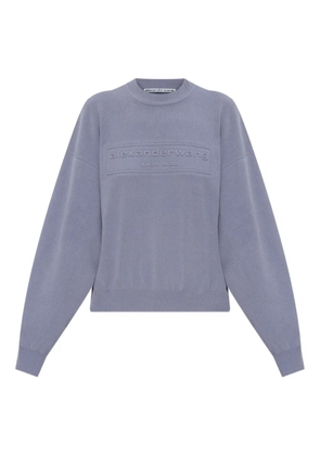 Alexander Wang logo-embossed jumper - Blue