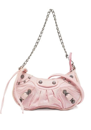 Balenciaga Pre-Owned mini Le Cagole studded denim shoulder bag - Pink