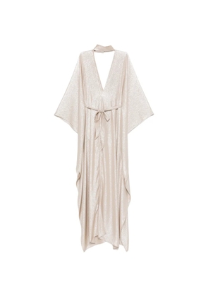 Taller Marmo tie-fastening V-neck maxi dress - Neutrals
