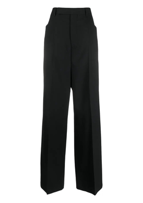 Rick Owens pressed-crease concealed-fastening tailored trousers - Black