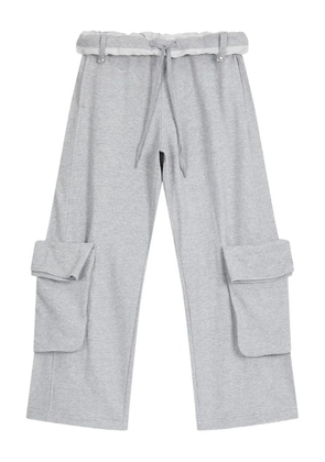Open YY rolled-waist cargo trousers - Grey