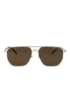 Montblanc MB0367SA pilot-frame sunglasses - Brown