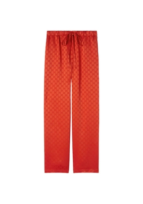 Gucci GG satin trousers - Orange