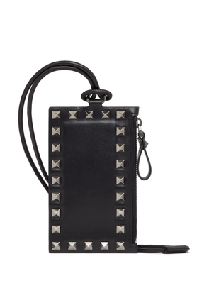 Valentino Garavani Rockstud leather cardholder - Black