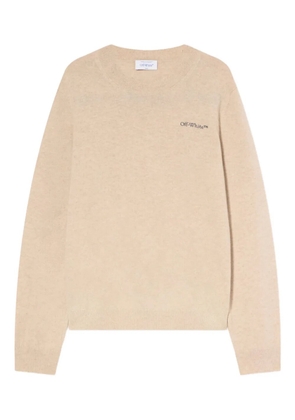 Off-White Quote crew-neck sweater - Neutrals