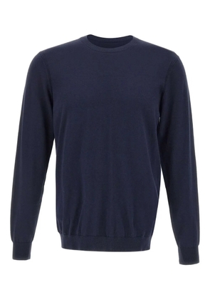 DIKTAT ribbed-edge crew-neck sweater - Blue
