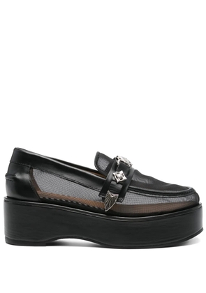 Toga Pulla 55mm leather heeled loafers - Black