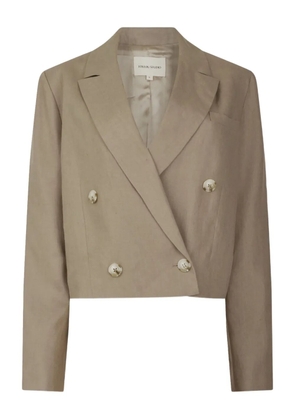 Loulou Chagos double-breasted linen blazer - Brown