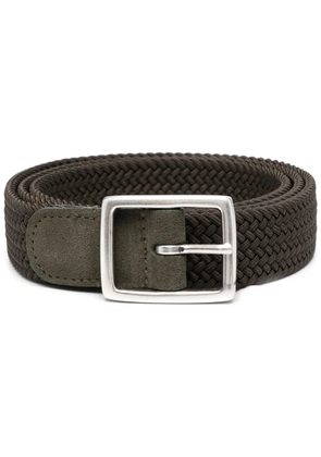 Dell'oglio Mastic elasticated suede belt - Green
